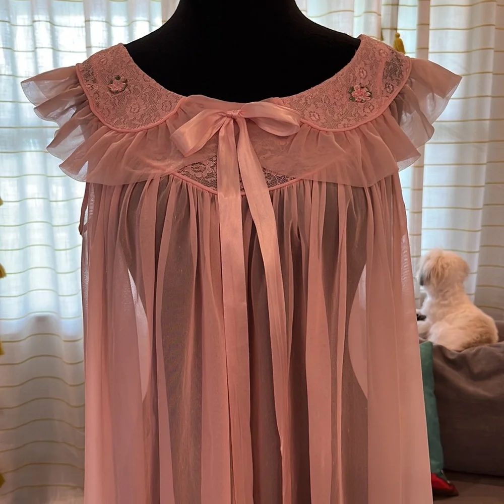 🎀 vintage nighty Barbie pink  B8 - Picture 3 of 7